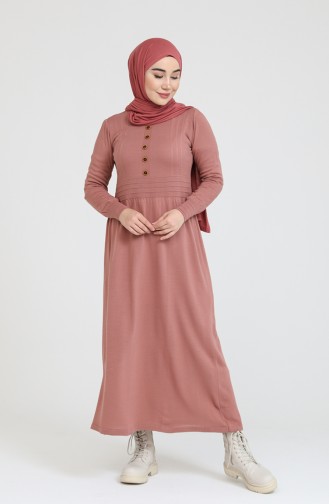 Dusty Rose Hijab Dress 3327-07