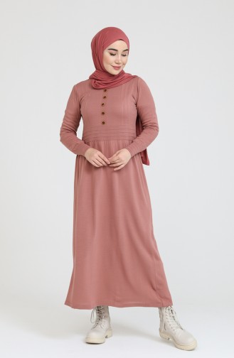 Dusty Rose İslamitische Jurk 3327-07