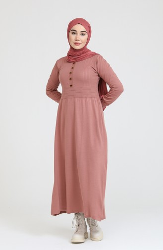 Dusty Rose Hijab Dress 3327-07