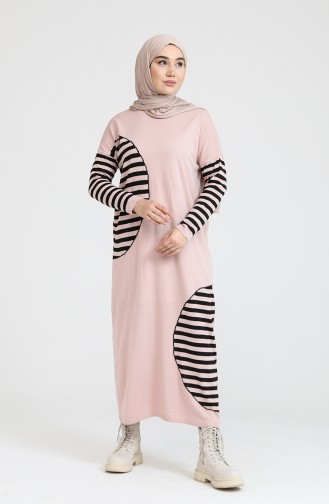 Robe Hijab Poudre 3358-09