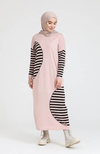 Robe Hijab Poudre 3358-09