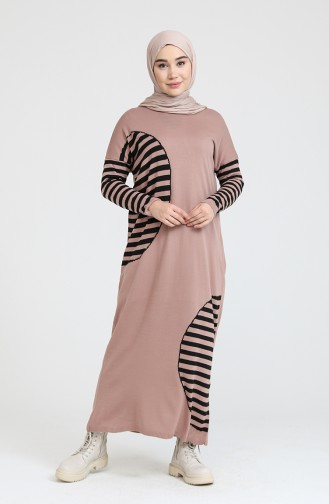 Dusty Rose Hijab Dress 3358-10