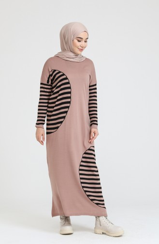 Dusty Rose İslamitische Jurk 3358-10