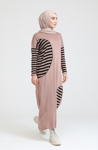 Dusty Rose Hijab Dress 3358-10