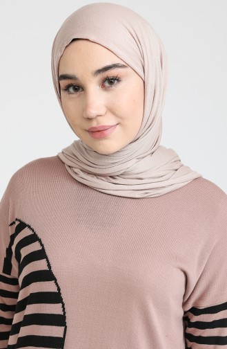 Dusty Rose Hijab Dress 3358-10