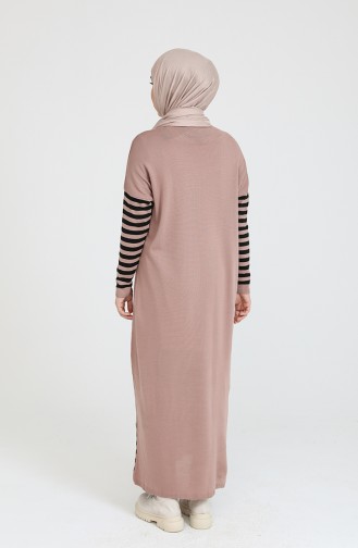 Dusty Rose Hijab Dress 3358-10