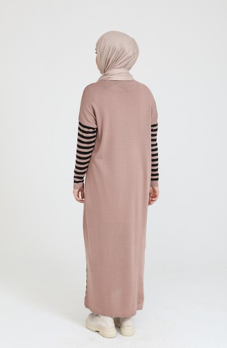 Dusty Rose İslamitische Jurk 3358-10