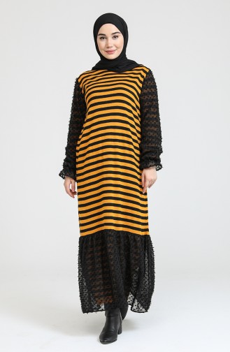 Trikot Garnkleid 3360-01 Senffarben 3360-01