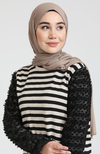 Triko Garnili Elbise 3360-03 Bej