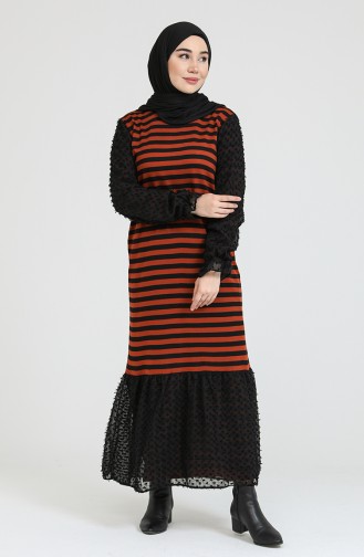 Trikot Garnkleid 3360-04 Ziegelrot 3360-04