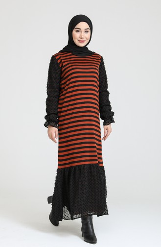 Trikot Garnkleid 3360-04 Ziegelrot 3360-04