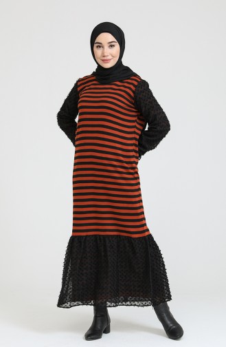 Trikot Garnkleid 3360-04 Ziegelrot 3360-04