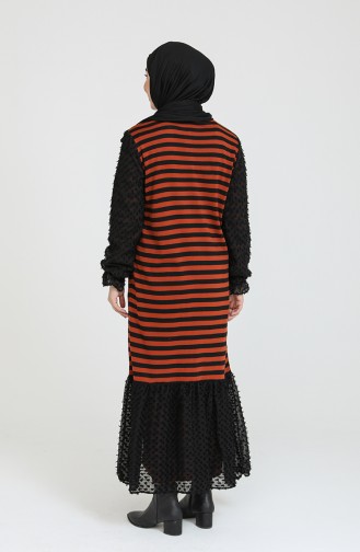 Trikot Garnkleid 3360-04 Ziegelrot 3360-04