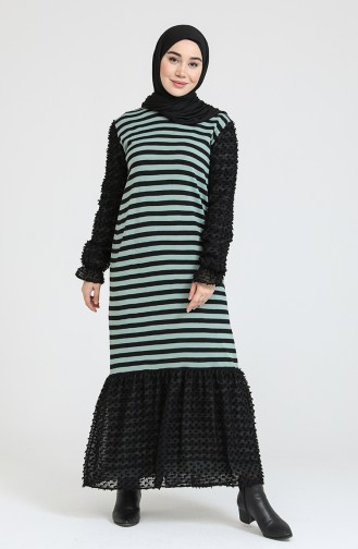 Knitwear Garnish Dress 3360-06 Green Almond 3360-06