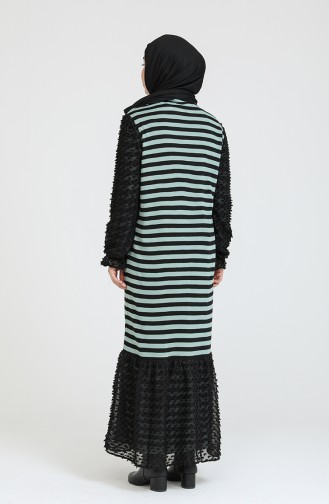 Knitwear Garnish Dress 3360-06 Green Almond 3360-06