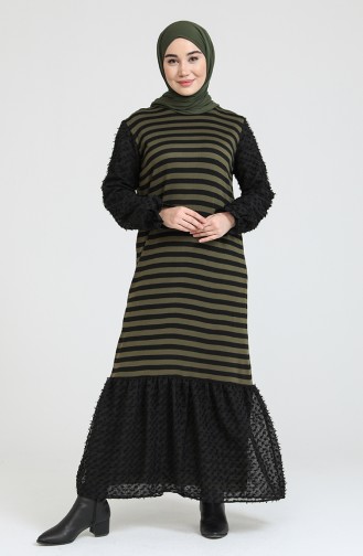 Knitwear Garnish Dress 3360-07 Khaki 3360-07