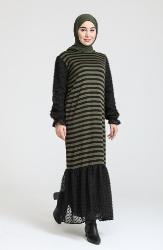 Trikot Garnkleid 3360-07 Khaki 3360-07