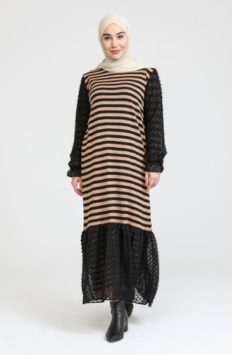 Trikot Garnkleid 3360-08 Milchkaffeefarben 3360-08