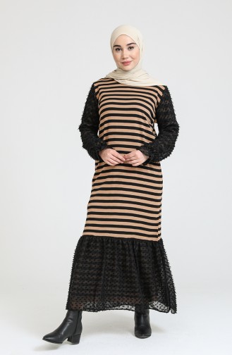 Trikot Garnkleid 3360-08 Milchkaffeefarben 3360-08