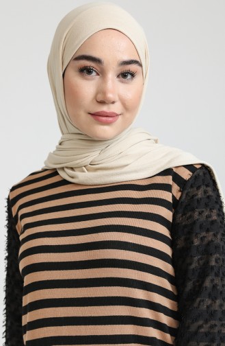 Trikot Garnkleid 3360-08 Milchkaffeefarben 3360-08