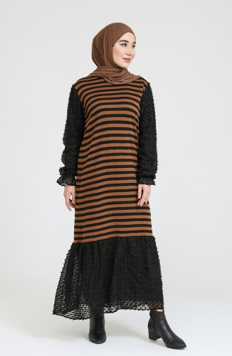 Knitwear Garnish Dress 3360-12 Brown 3360-12