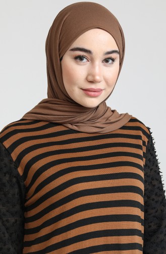 Knitwear Garnish Dress 3360-12 Brown 3360-12