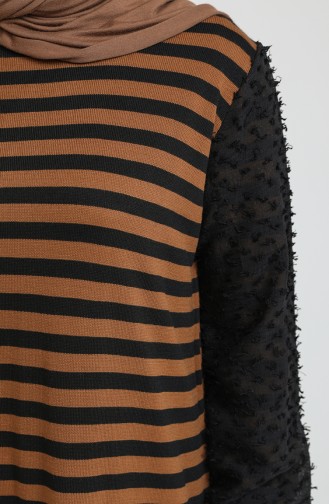 Knitwear Garnish Dress 3360-12 Brown 3360-12