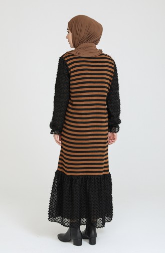 Knitwear Garnish Dress 3360-12 Brown 3360-12