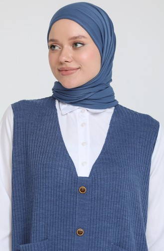 Triko Garnili Uzun Tunik 0526-02 Lacivert