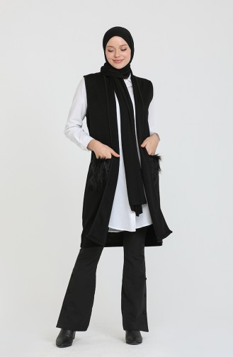 Schwarz Strickjacke 1038-001