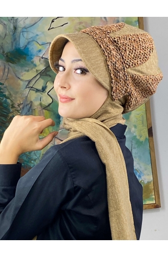 Milk Coffee Ready to Wear Turban 264EYL22ŞPK-01