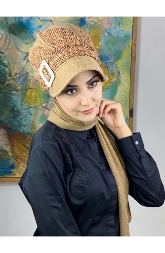 Milk Coffee Ready to Wear Turban 264EYL22ŞPK-01