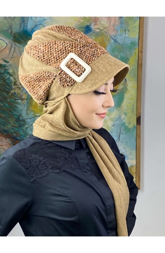 Milk Coffee Ready to Wear Turban 264EYL22ŞPK-01