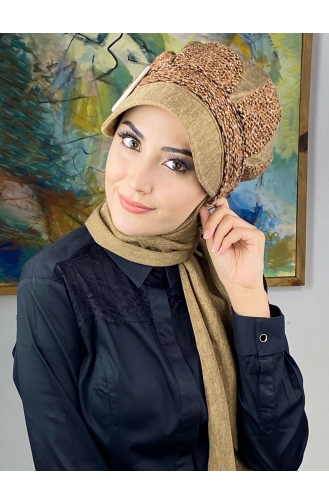 Milk Coffee Ready to Wear Turban 264EYL22ŞPK-01