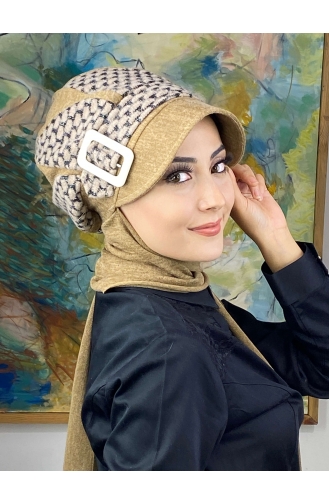 على استعداد لارتداء التوربان كراميلي 274EYL22ŞPK-01