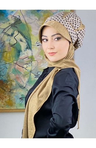 على استعداد لارتداء التوربان كراميلي 274EYL22ŞPK-01