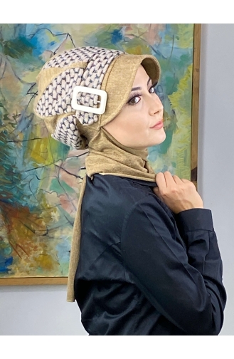 على استعداد لارتداء التوربان كراميلي 274EYL22ŞPK-01
