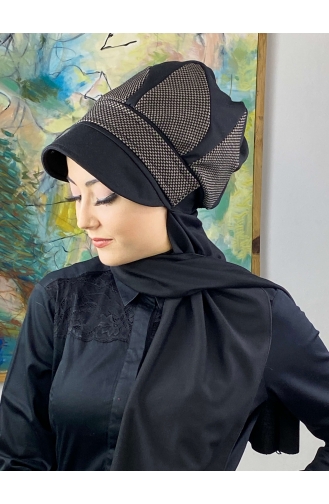 Black Ready to wear Turban 284EYL22ŞPK-02