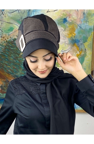 Black Ready to wear Turban 284EYL22ŞPK-02