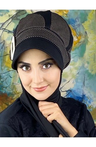 Black Ready to wear Turban 284EYL22ŞPK-02