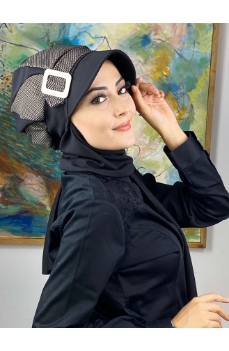 Black Ready to wear Turban 284EYL22ŞPK-02