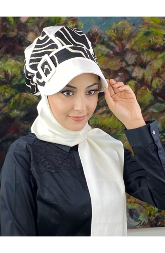 White Ready to Wear Turban 204EYL22ŞPK-01