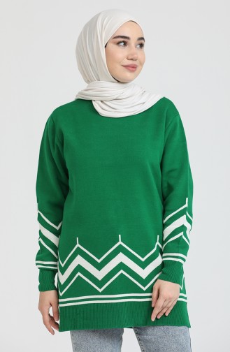Smaragdgrün Pullover 0002-01