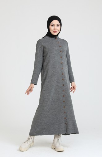 Anthracite Hijab Dress 3315-05