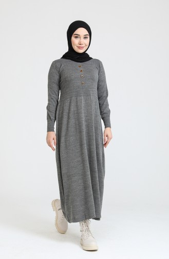 Anthracite Hijab Dress 3327-13
