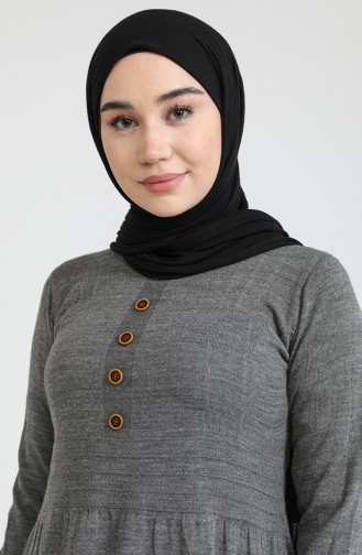 Anthracite Hijab Dress 3327-13