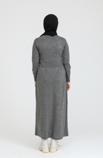 Anthrazit Hijab Kleider 3327-13