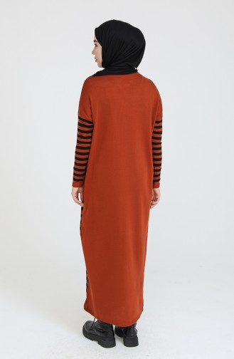 Robe Hijab Couleur brique 3358-02