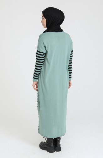 Green Almond Hijab Dress 3358-04