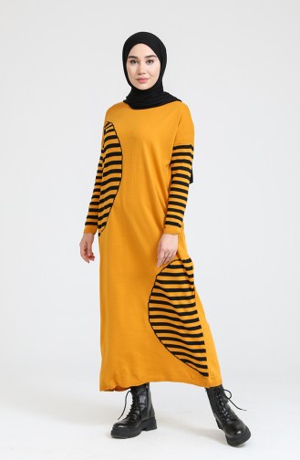 فستان أصفر خردل 3358-05